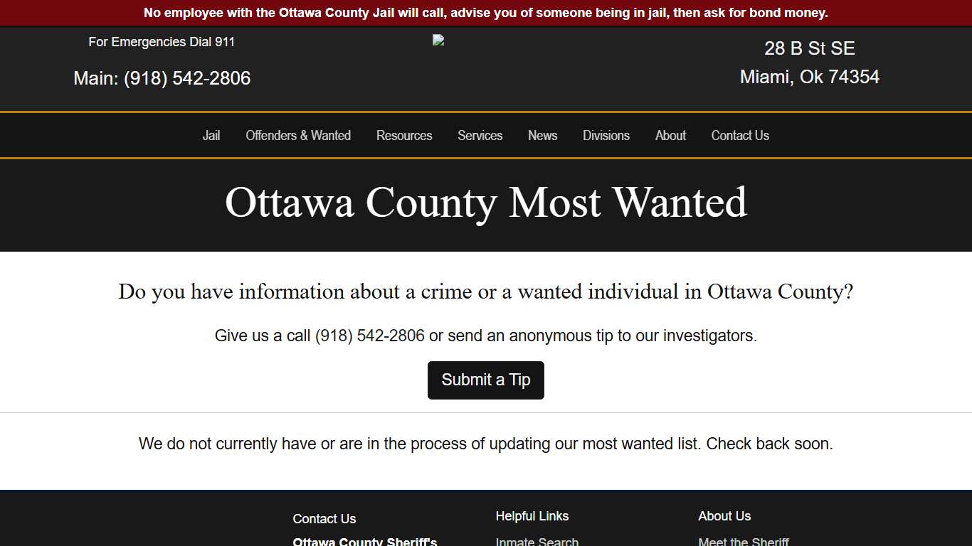 Most Wanted - Ottawa County Sheriff's Office